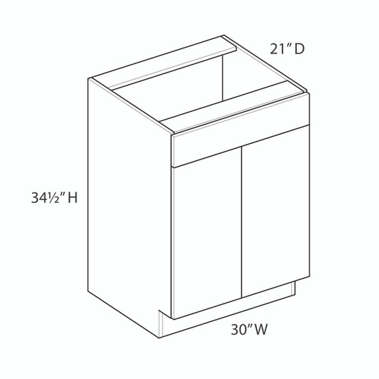 Saratoga V3021B Vanity Sink Base | Kunal Kitchens