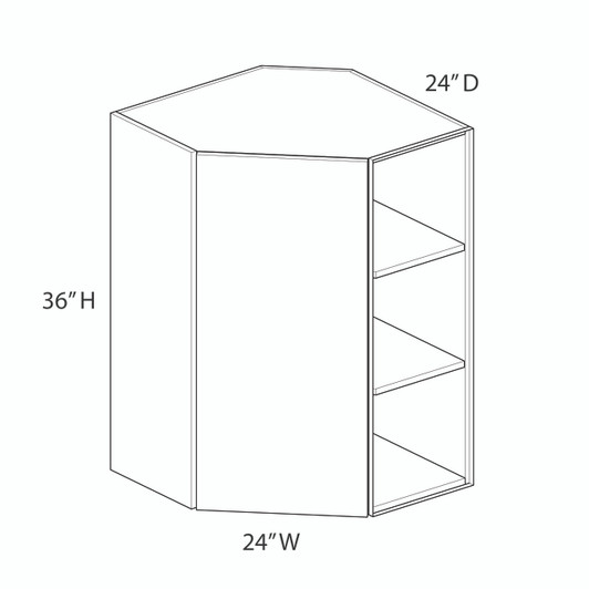 Saratoga WDC2436 Wall Diagonal Corner Cabinet | Kunal Kitchens