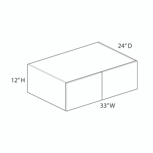 Ithaca W3312X24B Refrigerator Wall Cabinet | Kunal Kitchens