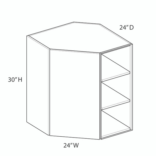 Ithaca WDC2430 Wall Diagonal Corner Cabinet | Kunal Kitchens