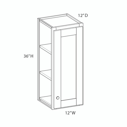 Westport Ready to Assemble 12 in. W x 36 in. H x 12 in. D Plywood Wall Cabinet in Painted White | Kunal Kitchens