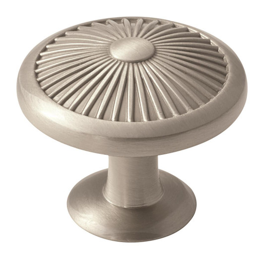 BP36613G10 - Crawford Collection 1 3/16-inch (30 mm) Satin Nickel Finish Knob | Kunal Kitchens