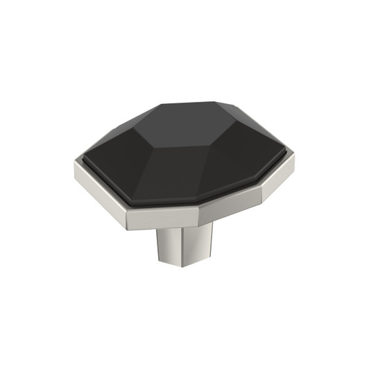 BP36638BBRG10 - London Collection 1 5/16-inch (33 mm) Black Bronze/Satin Nickel Finish Knob | Kunal Kitchens