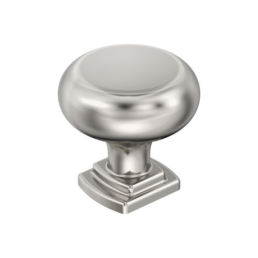 BP36893PN - Surpass Collection 1 3/16-inch (30 mm) Polished Nickel Finish Knob | Kunal Kitchens