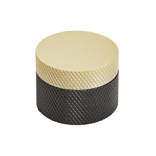 BP196732MBMG - Transcendent Collection 7/8-inch (22 mm) Matte Black/Matte Gold Finish Knob | Kunal Kitchens