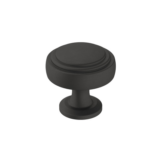 BP36765FB - Winsome Collection 1 3/16-inch (30 mm) Matte Black Finish Knob | Kunal Kitchens