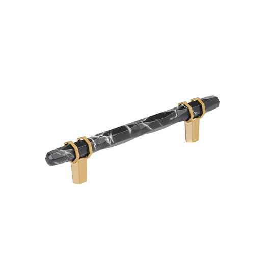 BP36649MBKCZ - Carrione Collection 1 9/16-inch (40 mm) Marble Black/Champagne Bronze Finish Pull | Kunal Kitchens