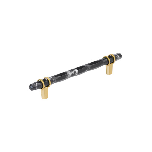 BP36650MBKCZ - Carrione Collection 1 9/16-inch (40 mm) Marble Black/Champagne Bronze Finish Pull | Kunal Kitchens