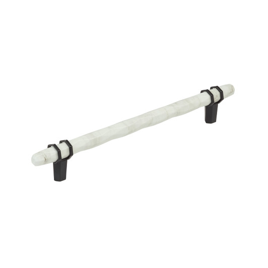BP36663MWBBR - Carrione Collection 1 9/16-inch (40 mm) Marble White/Black Bronze Finish Pull | Kunal Kitchens