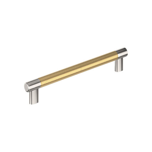 BP36562PNCZ - Esquire Collection 1 1/2-inch (38 mm) Polished Nickel/Champagne Bronze Finish Pull | Kunal Kitchens