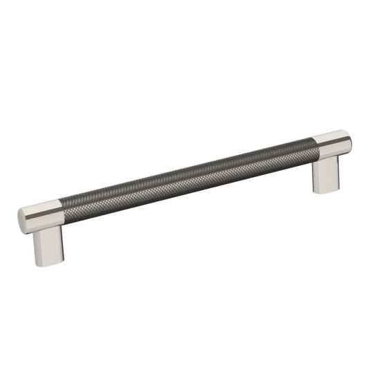 BP36562PNGM - Esquire Collection 1 1/2-inch (38 mm) Polished Nickel/Gunmetal Finish Pull | Kunal Kitchens