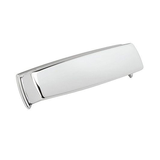 BP5380126 - Kane Collection 1-inch (25 mm) Polished Chrome Finish Cup Pull | Kunal Kitchens
