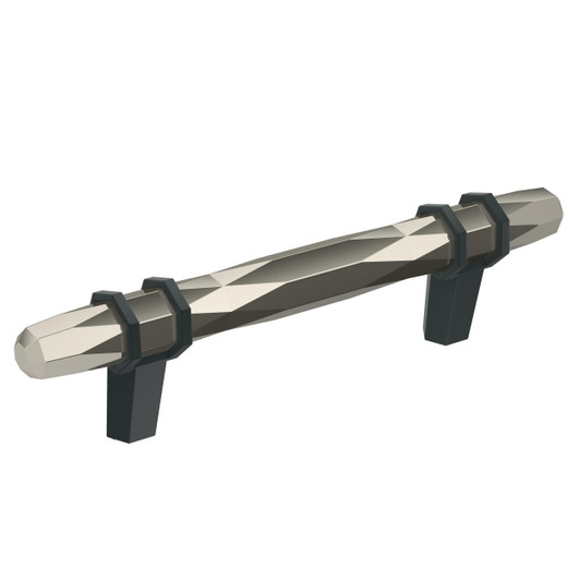 BP36648PNBBR - London Collection 1 9/16-inch (40 mm) Polished Nickel/Black Bronze Finish Pull | Kunal Kitchens