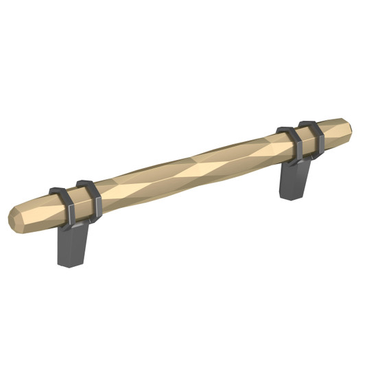 BP36649BBZBCR - London Collection 1 9/16-inch (40 mm) Golden Champagne/Black Chrome Finish Pull | Kunal Kitchens