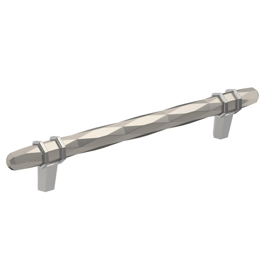 BP36650G1026 - London Collection 1 9/16-inch (40 mm) Satin Nickel/Polished Chrome Finish Pull | Kunal Kitchens