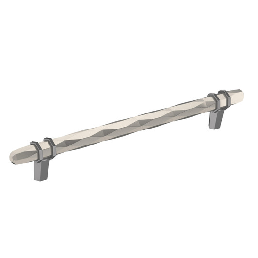 BP36663G10BCR - London Collection 1 9/16-inch (40 mm) Satin Nickel/Black Chrome Finish Pull | Kunal Kitchens