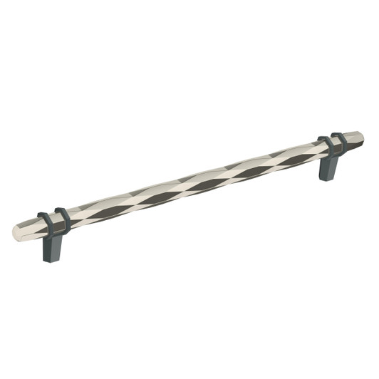 BP36664PNBBR - London Collection 1 9/16-inch (40 mm) Polished Nickel/Black Bronze Finish Pull | Kunal Kitchens