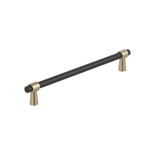 BP36980FBBBZ - Mergence Collection 1 5/16-inch (33 mm) Matte Black/Golden Champagne Finish Pull | Kunal Kitchens