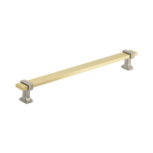 BP36684BGLG10 - Overton Collection 1 1/8-inch (29 mm) Brushed Gold/Satin Nickel Finish Pull | Kunal Kitchens