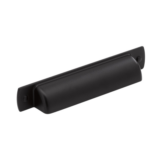 BP53716FB - Rochdale Collection 13/16-inch (21 mm) Matte Black Finish Cup Pull | Kunal Kitchens