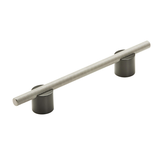 BP7414128MBSC - Transcendent Collection 1 3/16-inch (30 mm) Matte Black/Silver Champagne Finish Pull | Kunal Kitchens