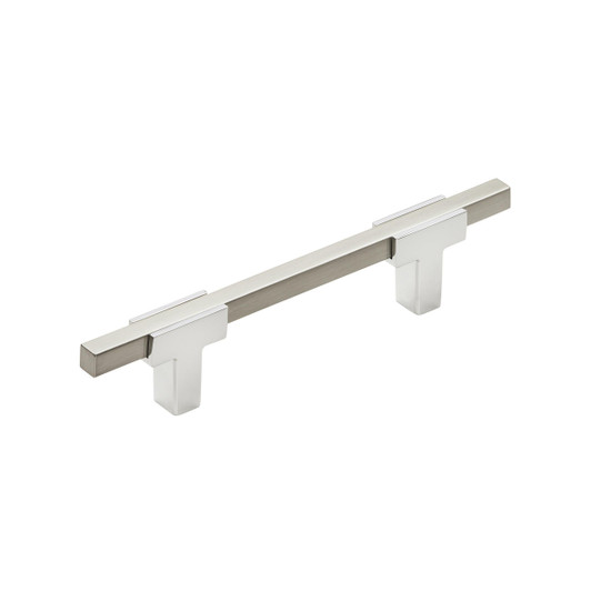 BP7789626G10 - Urbanite Collection 1 3/16-inch (30 mm) Polished Chrome/Satin Nickel Finish Pull | Kunal Kitchens