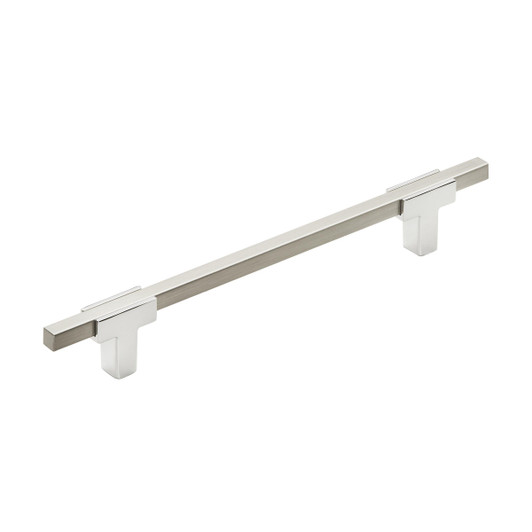 BP77816026G10 - Urbanite Collection 1 3/16-inch (30 mm) Polished Chrome/Satin Nickel Finish Pull | Kunal Kitchens