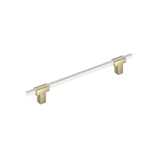 BP778192BBZWHT - Urbanite Collection 1 3/16-inch (30 mm) Golden Champagne/White Finish Pull | Kunal Kitchens