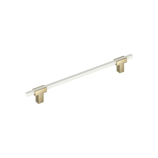 BP77822BBZWHT - Urbanite Collection 1 3/16-inch (30 mm) Golden Champagne/White Finish Pull | Kunal Kitchens