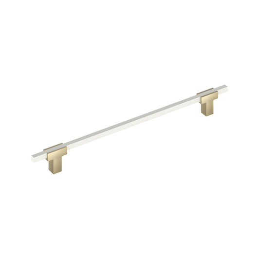 BP778256BBZWHT - Urbanite Collection 1 3/16-inch (30 mm) Golden Champagne/White Finish Pull | Kunal Kitchens