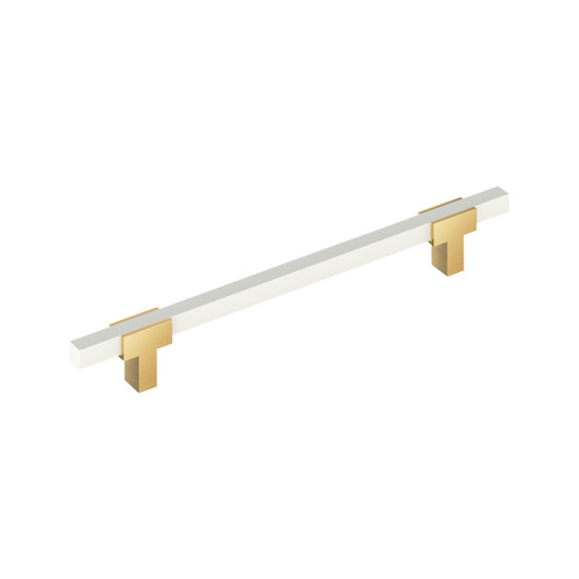 BP54090CZWHT - Urbanite Collection 1 15/16-inch (49 mm) Champagne Bronze/White Finish Appliance Pull | Kunal Kitchens