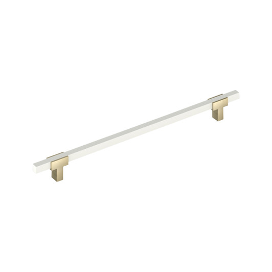 BP54091BBZWHT - Urbanite Collection 1 15/16-inch (49 mm) Golden Champagne/White Finish Appliance Pull | Kunal Kitchens