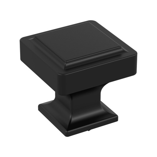 BP37021MB - Eleva Collection 1 3/16-inch (30 mm) Matte Black Finish Knob | Kunal Kitchens