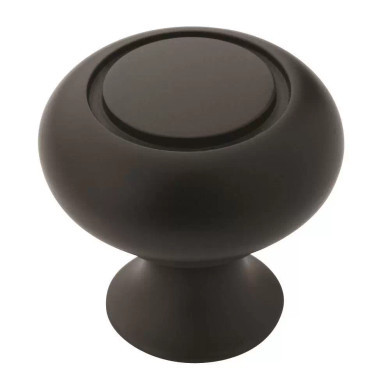 BP53011FB - Everyday Heritage Collection 1 3/16-inch (30 mm) Matte Black Finish Knob