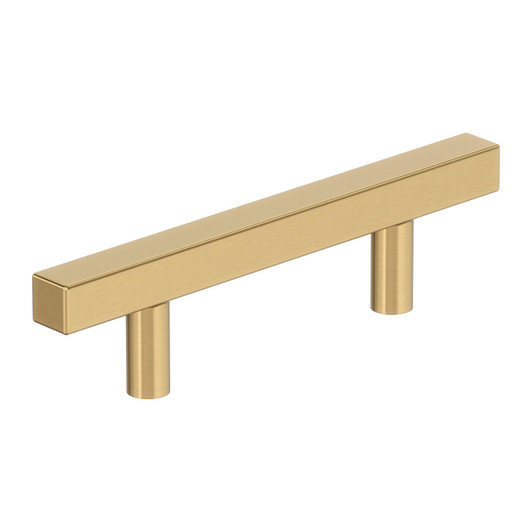 BP37175CZ - Bar Pulls Square Collection 1 3/8-inch (35 mm) Champagne Bronze Finish Pull | Kunal Kitchens