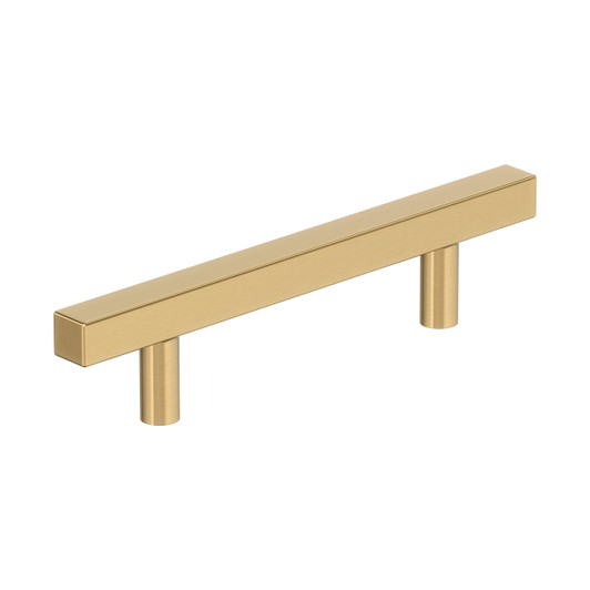 BP37176CZ - Bar Pulls Square Collection 1 3/8-inch (35 mm) Champagne Bronze Finish Pull | Kunal Kitchens