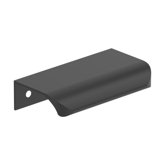BP37201MB - Streamline Tab Collection 1 5/8-inch (41 mm) Matte Black Finish Edge Pull | Kunal Kitchens