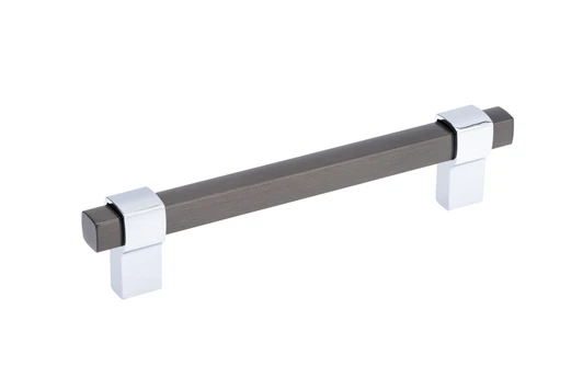 871512814092 - Chrome, Brushed Black Nickel Modern Metal Pull - 8715 | Kunal Kitchens