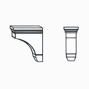 AMHERST Shaker 3 in. W x 9 in. H x 6 in. D in Walnut Corbel Traditional Style | Kunal Kitchens