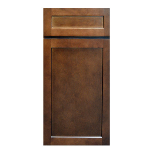 AMHERST Shaker 12 in. W x 24 in. H x 0.25 in. D in Walnut Door w/Drawer Front Sample | Kunal Kitchens