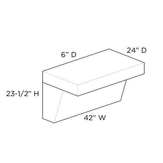 AMHERST Shaker 42 in. W x 23.5 in. H x 24 in. D in Walnut Hanging Wall Sink Base Plumbing Skirt | Kunal Kitchens AMHERST Shaker 42 in. W x 23.5 in. H x 24 in. D in Walnut Hanging Wall Sink Base Plumbing Skirt | Kunal Kitchens