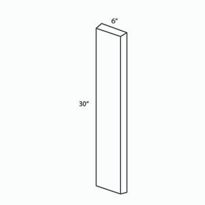 AMHERST Shaker 6 in. W x 30 in. H x 0.75 in. D in Walnut Wall Filler | Kunal Kitchens