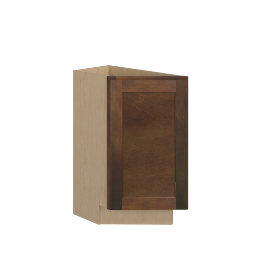 AMHERST Ready to Assemble 12 in. W x 34.5 in. H x 24 in. D Plywood Base Transitional Cabinet Left in Walnut | Kunal Kitchens