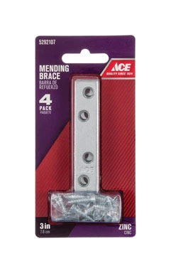 MENDING BRACE 3 X 5/8" ZN | Kunal Kitchens