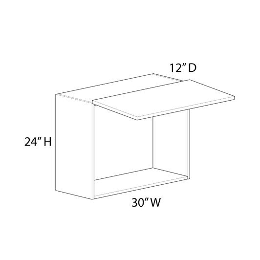  Saratoga Wall Cabinet w/ Lift Up Door {30" x 24" H} - (1) Door | Kunal Kitchens