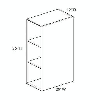 Wall Cabinet {9" x 36" H} - (1) Door | Kunal Kitchens