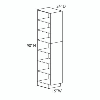 Utility Cabinet {15" x 90" H} - (2) Doors | Kunal Kitchens
