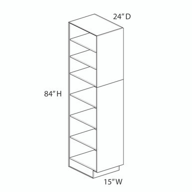 Utility Cabinet {15" x 84" H} - (2) Doors | Kunal Kitchens