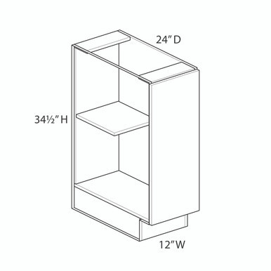 12" Base Cabinet - (1) FH Door | Kunal Kitchens