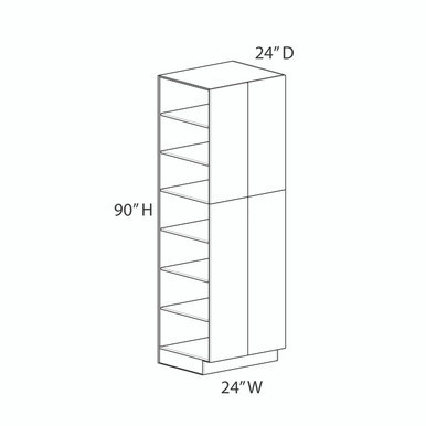 Euro Value Gramercy Shaker Utility Cabinet {24" x 90" H - Butt Doors} - (4) Doors | Kunal Kitchens Euro Value Gramercy Shaker Utility Cabinet {24" x 90" H - Butt Doors} - (4) Doors | Kunal Kitchens